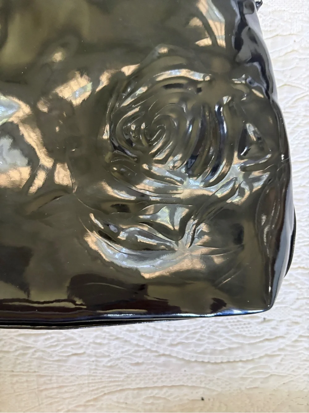 Lancôme large Make Up / Cosmetics bag in shiny black!